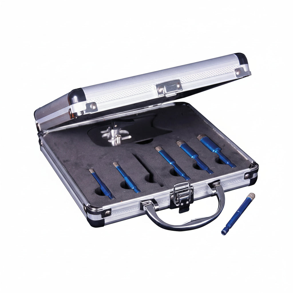 Bohrronenkoffer dia 6mm - 14 mm mit Anbohrhilfe