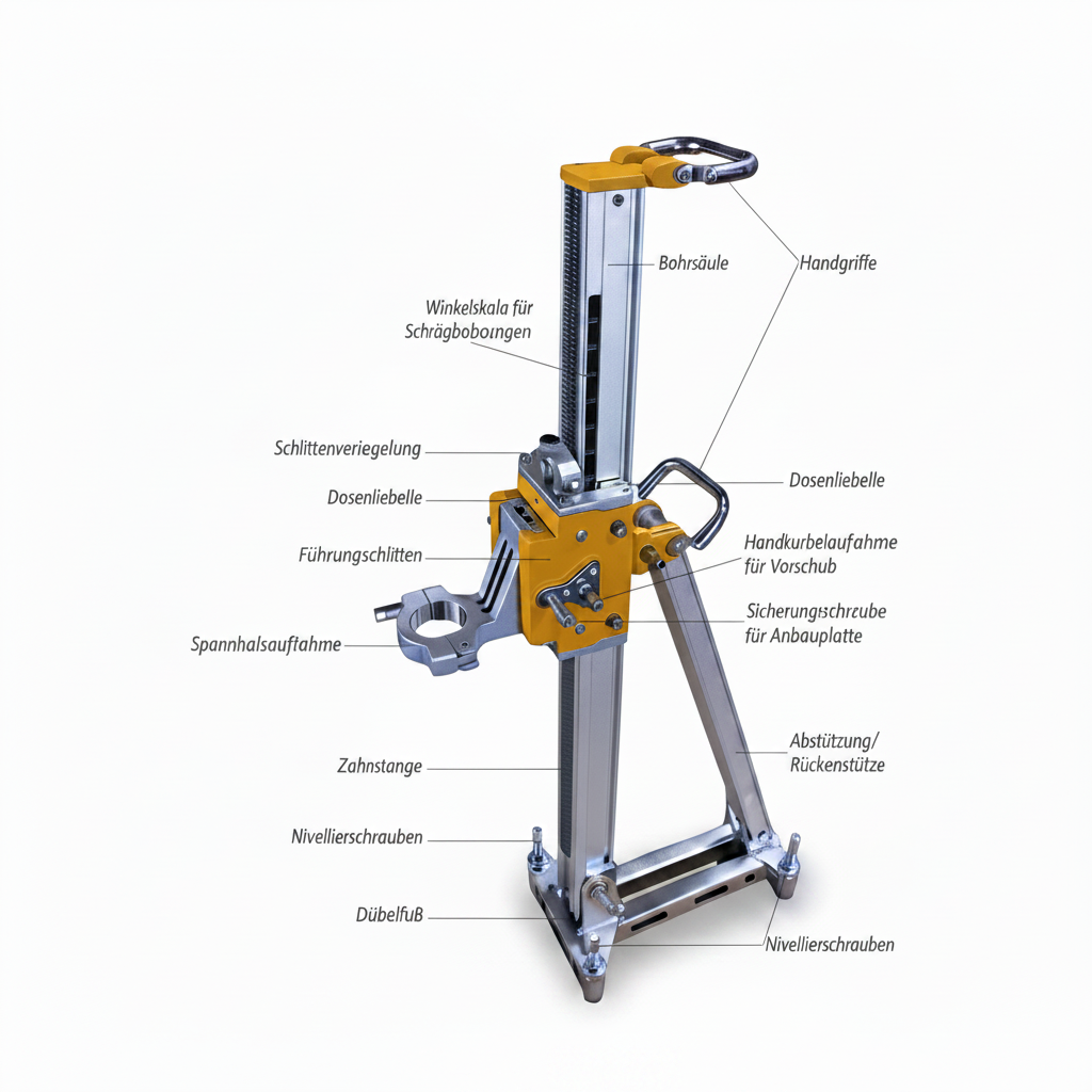 Diamantbohrständer P-250.1 für Kernbohrgeräte max. D=252 mm