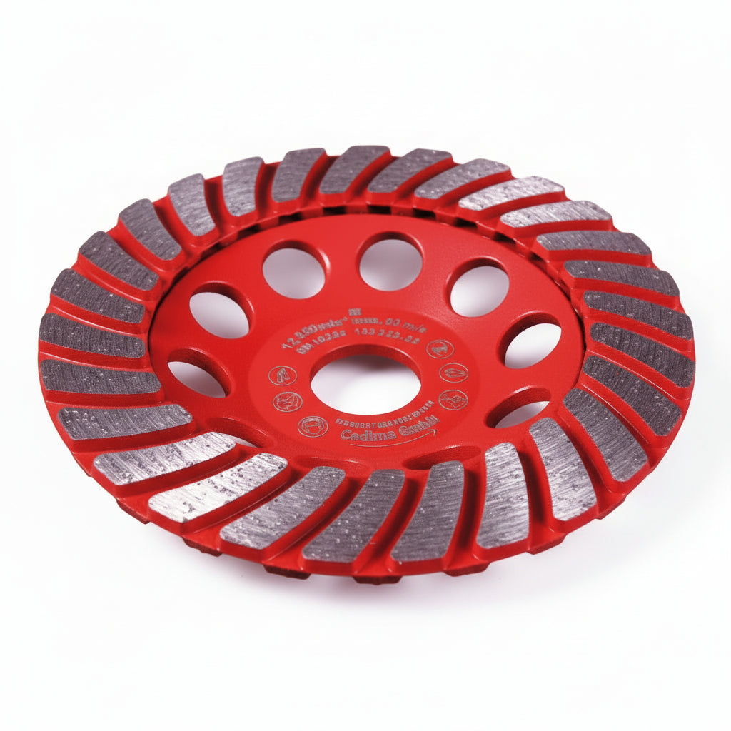 Diamantschleiftopf Schleifteller 125 und 180 mm - M14 / 22,23 mm Bohrung für Beton Klinker