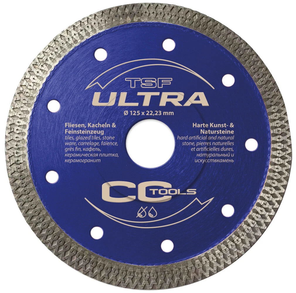 Diamanttrennscheibe für Keramik, Fliese D=115mm  Bohrung 22,23mm